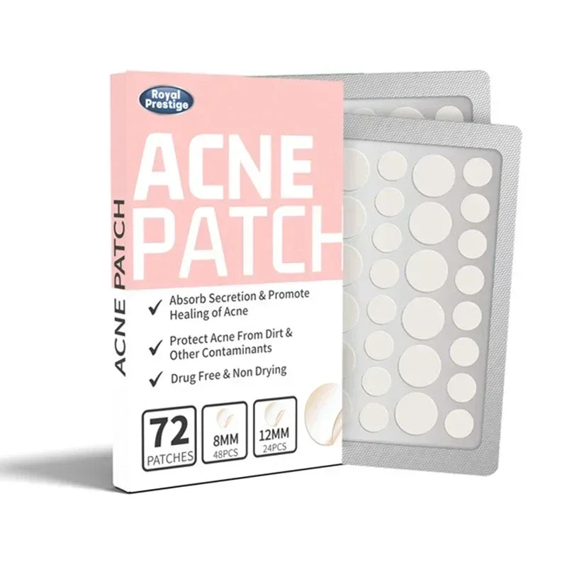 72-720Pcs Invisible Acne Patches Removal Pimple Anti-Acne Hydrocolloid Patches Spots Marks Concealer Repair Sticker Waterproof - Color: 72Pcs with Box
